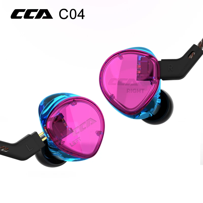 CCA C04 гибридная технология наушники мониторы шумоизоляция HiFi музыка спортивные
