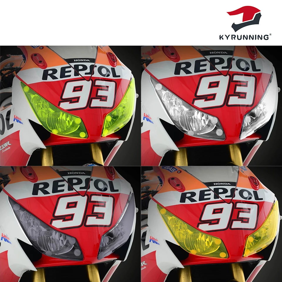 

KYRUNNING CBR1000RR Motorcycle Acrylic Headlight protection sheet Screen Cover For HONDA CBR1000RR CBR 1000RR CBR 1000 RR 14-16