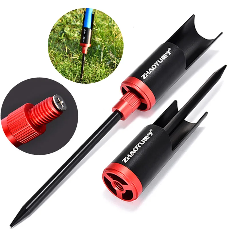 Fishing Rod Support Adjustable Stainless Steel Telescopic Fishing Rod Support Pole Inserted Stand Ground Holder Bracket