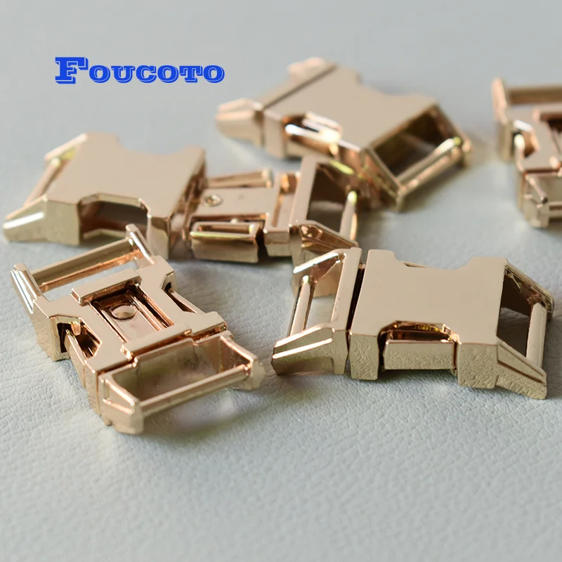 200 sets/lot Metal release buckles D rings sliders 15mm webbing for dog collar adjustable buckles DIY leather chain accessories