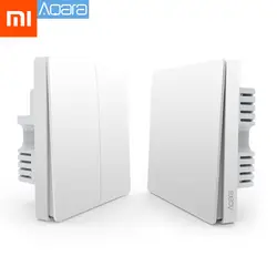 Xiaomi Aqara Mijia Умный дом свет управление один огонь провода ZigBee беспроводной ключ настенный выключатель через смартфон приложение