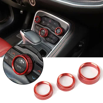 

For Dodge Air Conditioning Knob And Engine Start-stop Button Decorative Cover 5x High Quality ABS Material