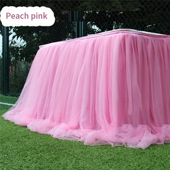 

Romantic Tulle Mesh Table Desk Around Decoration Layer Mesh Fluffy Cloth for Baby Shower Wedding Birthday Party Table Decoration
