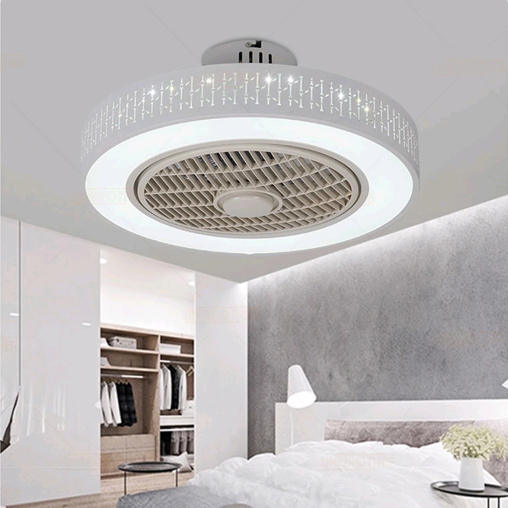 

220V 50cm Ceiling Fans With Light Bedroom Decora 110V Ceiling Fan Wi-fi Remote Control fan lamp Ventilador De Teto