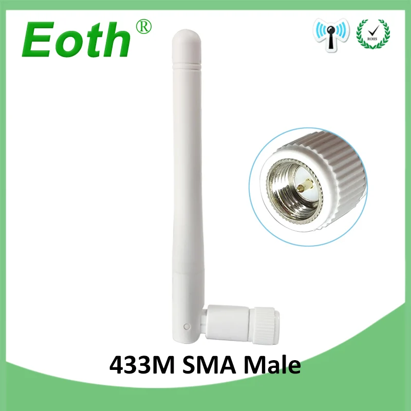 

433Mhz Antenna 3dbi SMA Male Connector 433 MHz Directional Antena Rubber Aerial Wireless Repeater Lorawan antenne 433m