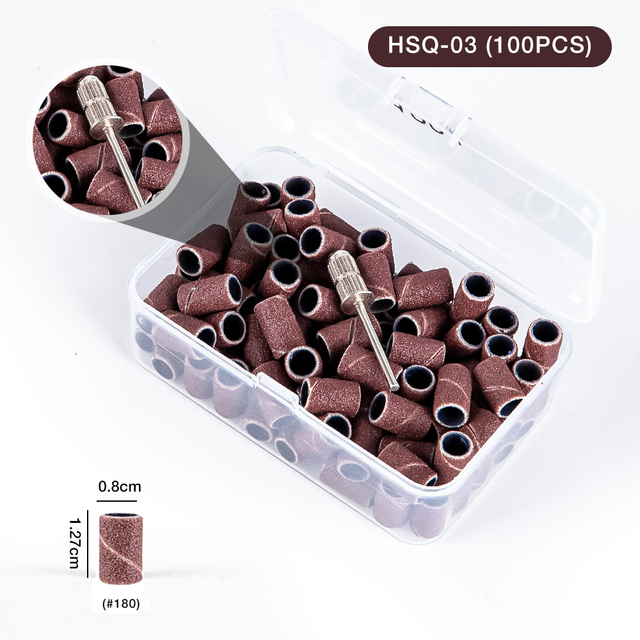 50/100PCS Nail Art Sanding Bands Accessory For Electric Nail Machine Nail Drill Bits Gel Polish Remover Tool