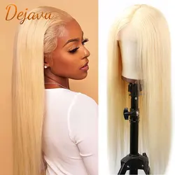 613 Lace Front Wig Human Hair Wigs Blonde Straight Wig 13X4 Frontal Lace Wig Preplucked With Baby Hair Wig For Women Human Hair