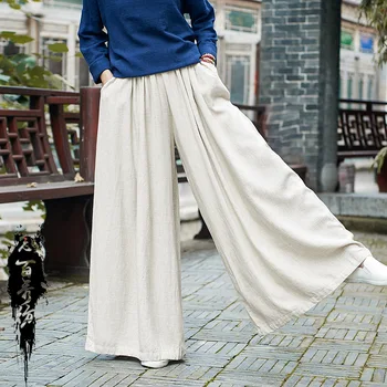 

2020 Spring and Summer Cotton and Linen Women's Clothing New Original Retro Loose Women's Pants Casual Meditation Pants