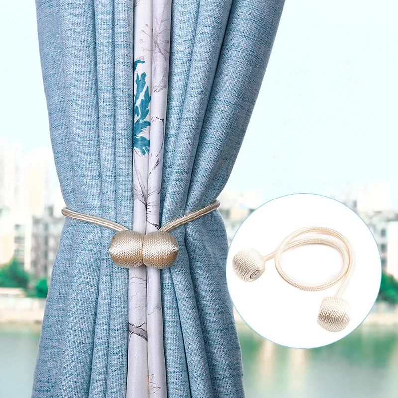 

Modern Magnet Curtains Buckles Window Curtains Magnetic Tieback Holder Clips Holdbacks Curtain Strap Accessories