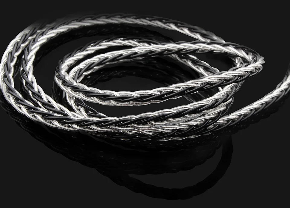 TRN медный и Серебряный Гибридный плетеный кабель 2,5/3,5 мм балансный кабель и MMCX/2PIN разъем Trn V80 V20 V10 V30 V60 T3 T2 P1