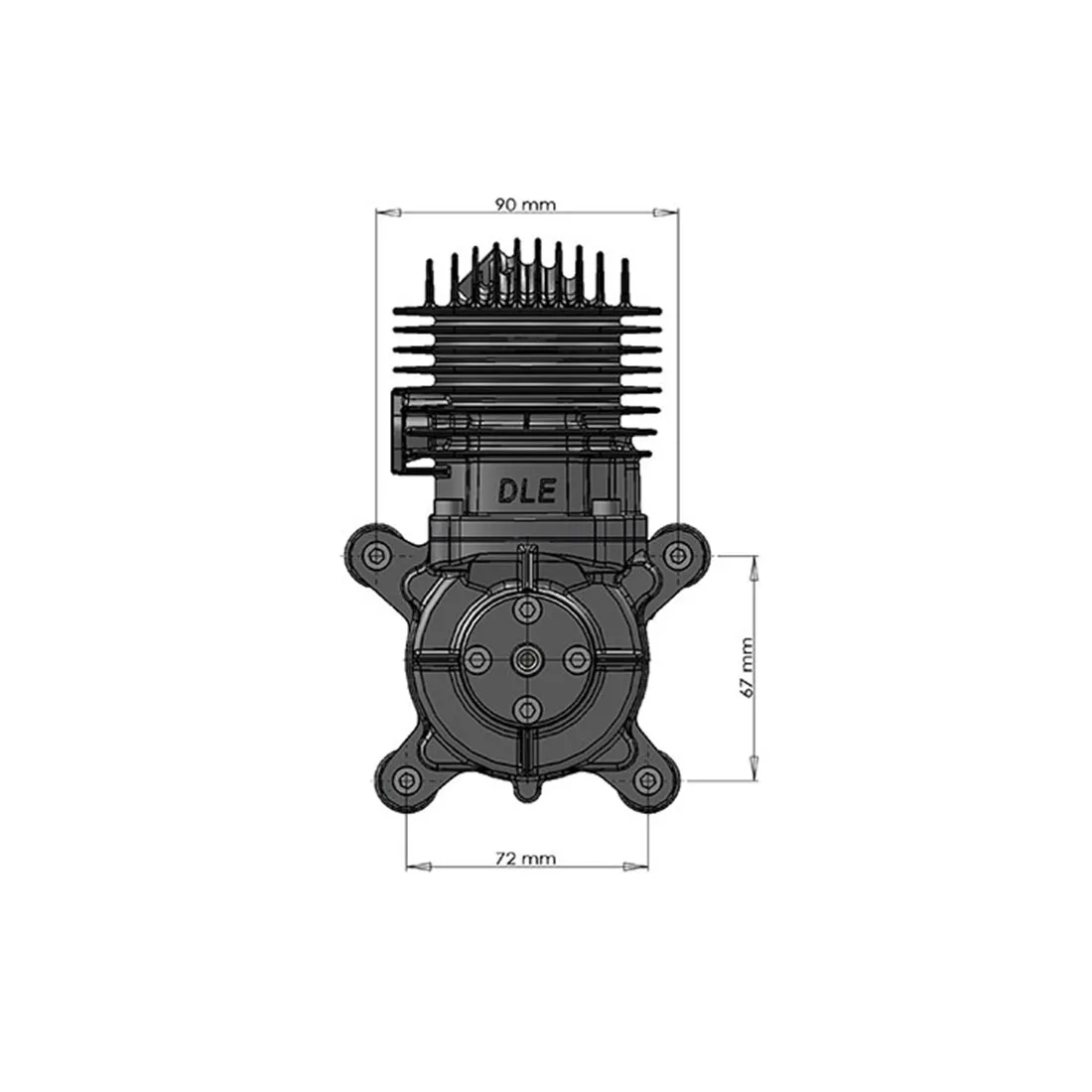 DLE61 61CC бензиновый двигатель одноцилиндровый двухтактный боковой выхлопной двигатель с воздушным охлаждением для радиоуправляемой модели самолетов обучающая игрушка