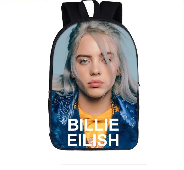 Picture color Рюкзак Billie Eilish для подростков мальчиков и девочек, детские школьные сумки в стиле хип-хоп, Женская Повседневная сумка, школьный рюкзак для студентов - Цвет: Picture color