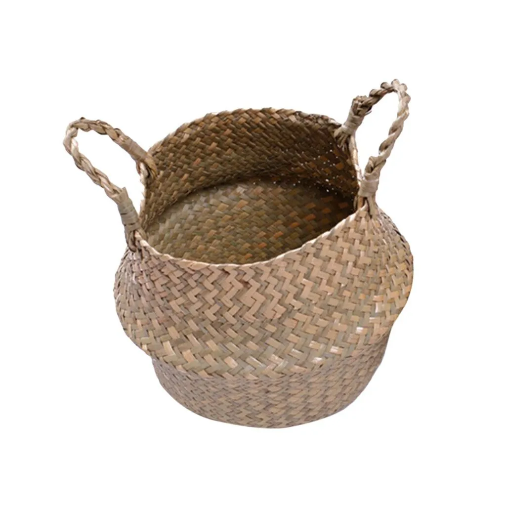 planter multifunction Basket flower Fish Storage Basket Made of Seagrass d90930