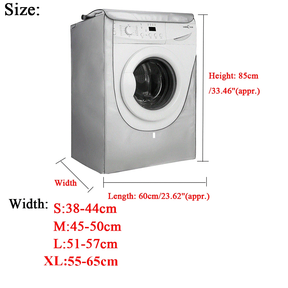 Fully Automatic Roller Washer Sunscreen Washing Machine Waterproof Cover Dryer Polyester Silver Dustproof Washing Machine Cover