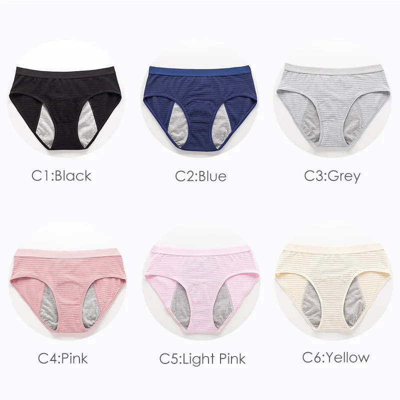 Mesh Cotton Menstrual Panties For Periods Physiological Underpants Women Underwear Briefs Leak Proof Plus Size Female Lingerie high waisted underwear tummy control