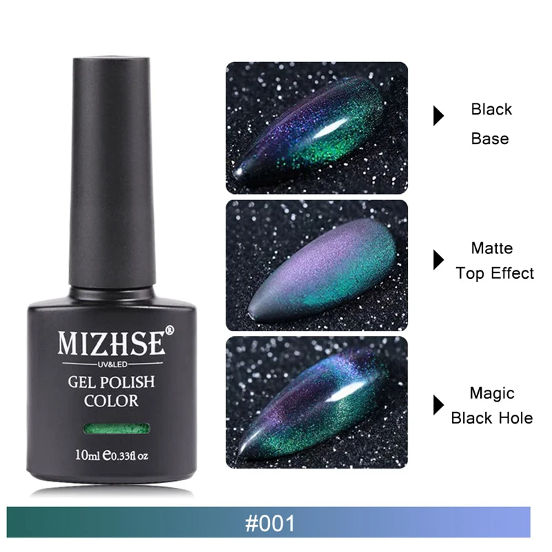 MIZHSE 9D Chameleon Magnetic Gel Nail Polish Long Lasting10ml Cat Eye Nail Art Gel Soak Off UV LED Shining Gel Varnish