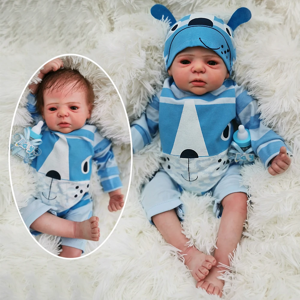 Bebe Reborn Baby Doll 22 дюйма 55 см Силиконовая виниловая Bebe Кукла Новорожденный очаровательны реалистичные для детей ясельного возраста для подарка Быстрая