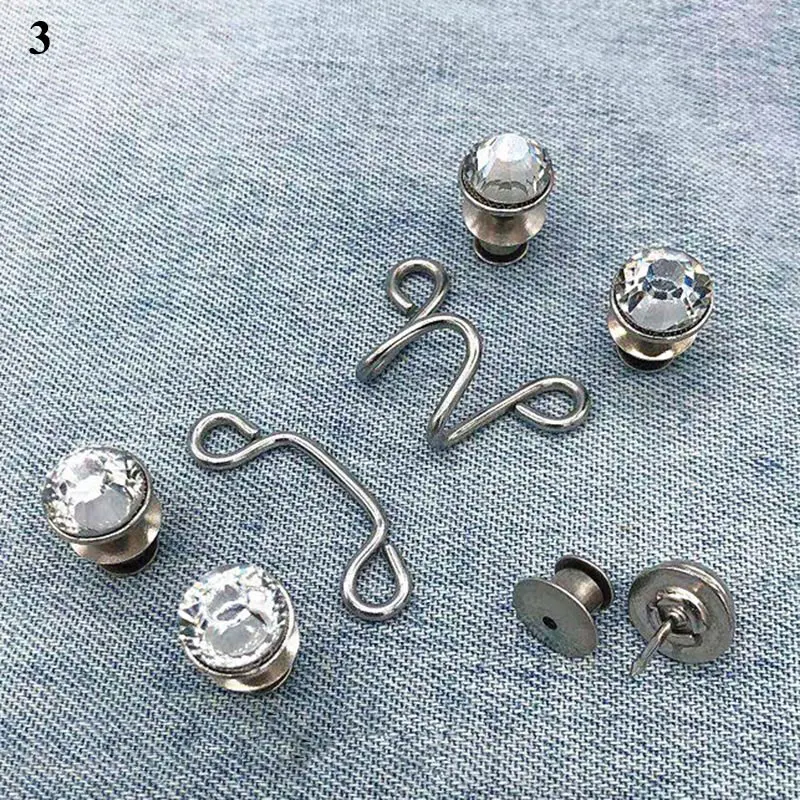 1set Snap Fastener Metal Pants Button Extender Adjustable Free Sewing Buttons for Clothing Jeans Retractable Waist Button Buckle bulliant belt Belts