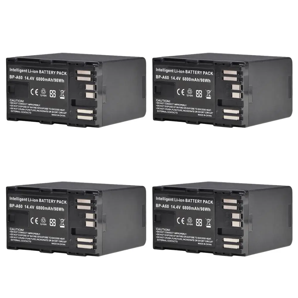 Batteria 14.4V 6800Mah Bpa60 Bp-A60 Per Canon Bp-A30 Bp-A90 Eos C200 C200B C220B C300 Mk Ii