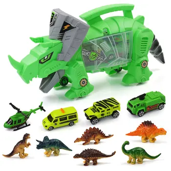 

Mini Simulation Dinosaur Toy Car Model Portable Storage Carrier For Kids Children Engineering Vehicle Toys Home Decor Children