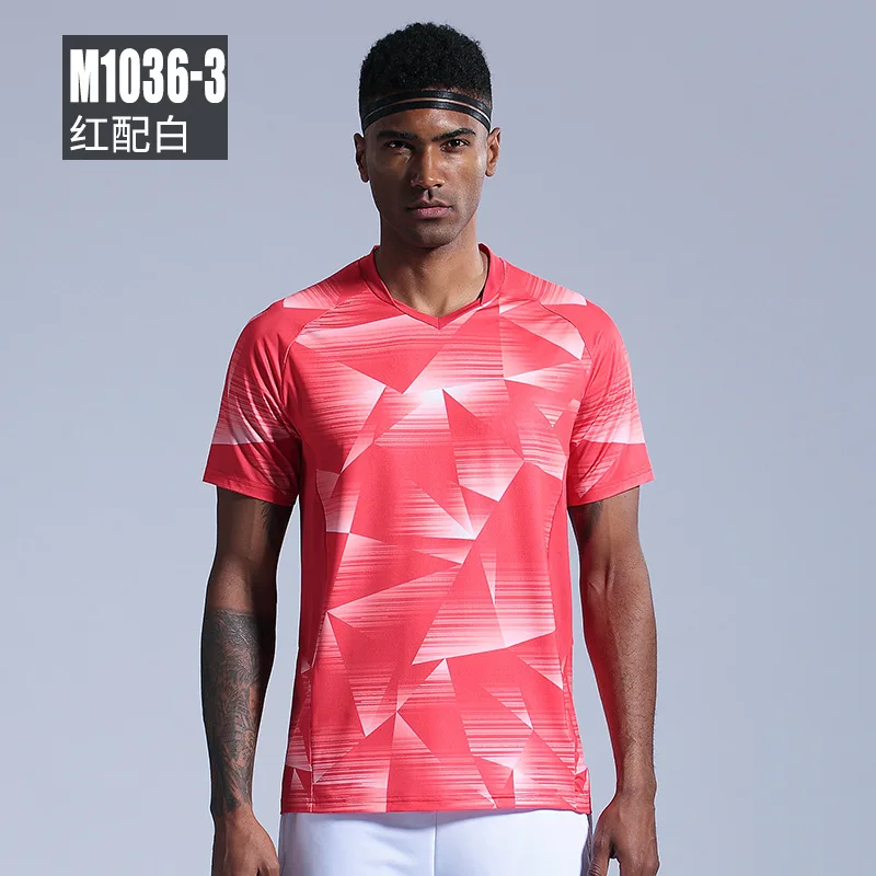 Новые футболки для бадминтона для мужчин/женщин, спортивные теннисные футболки, настольные теннисные майки, спортивные тренировочные рубашки 1036 - Цвет: Man one shirt