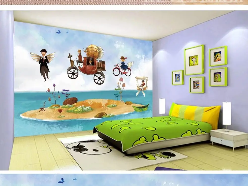 Большие настенные 3D обои на заказ скандинавский мультяшный персонаж ангел