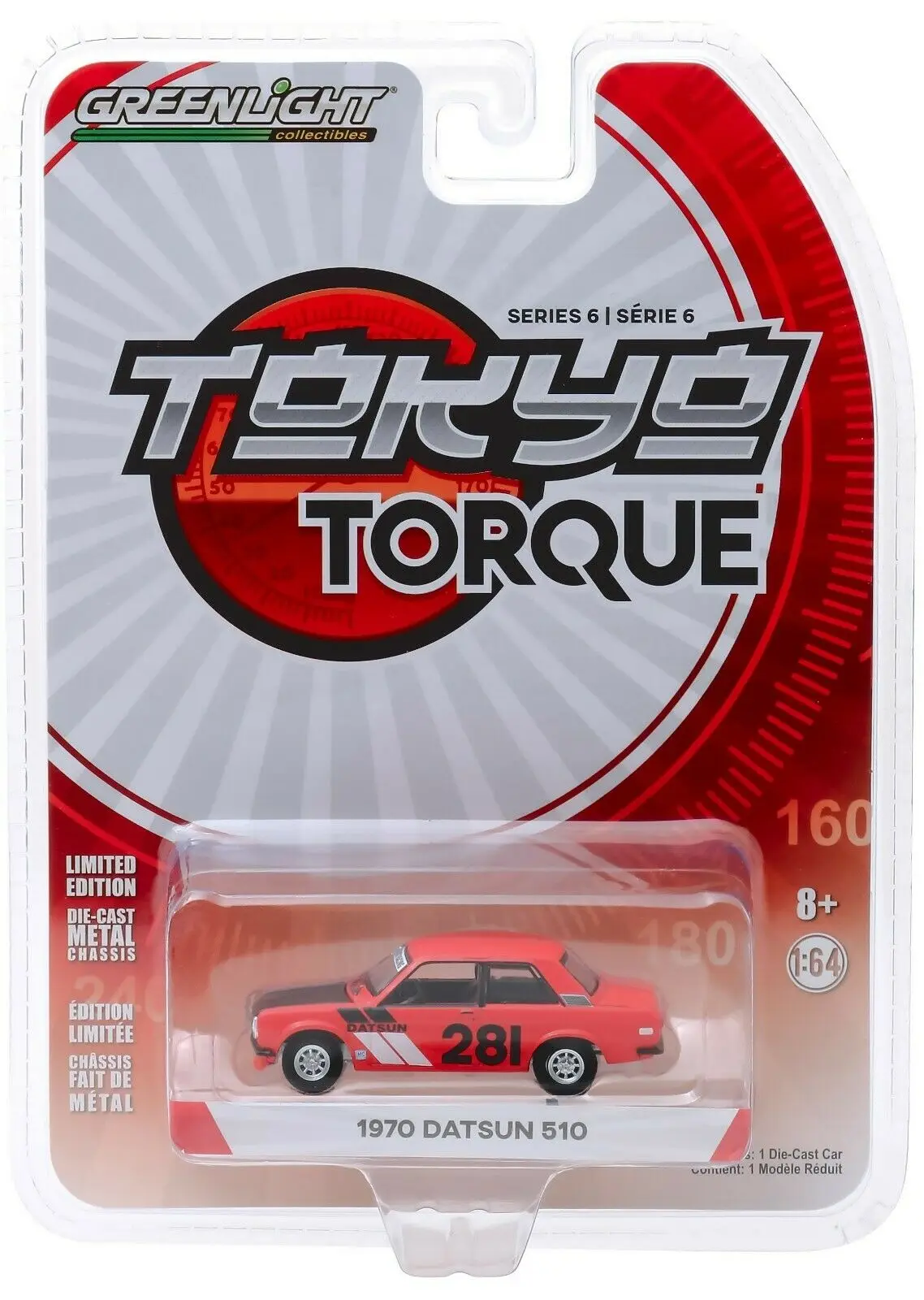 GL 1: 64 1970 Datsun 510 Racer#281 сплав модель автомобиля литье под давлением металлические игрушки подарок на день рождения для детей мальчиков