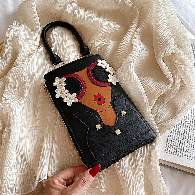 Nuevo estilo, con patrón moda Sexy para mujer, bolsos de mano decorados para mujer, bolso de hombro para mujer, bandolera cruzada, bolso Casual|Cubos| AliExpress