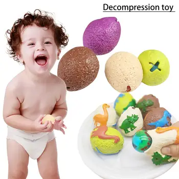 

3PCS Dinosaur Pinch Egg Squeeze Vent Ball Child Decompression Hatching Egg Water Ball Squeezing Music Decompression toy