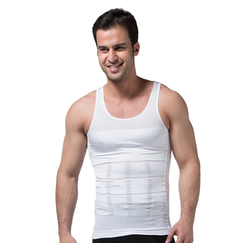 Men's Slimming Body Shapewear Corset Vest Shirt Compression Abdomen Tummy Belly Control Slim Waist Cincher Underwear Sports Vest 1