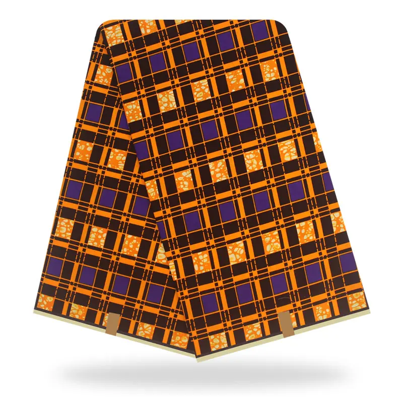 Высокое качество Африканский настоящий голландский воск 6 ярдов африканская ткань Анкара настоящий воск хлопок шитье для платья Y91016-8