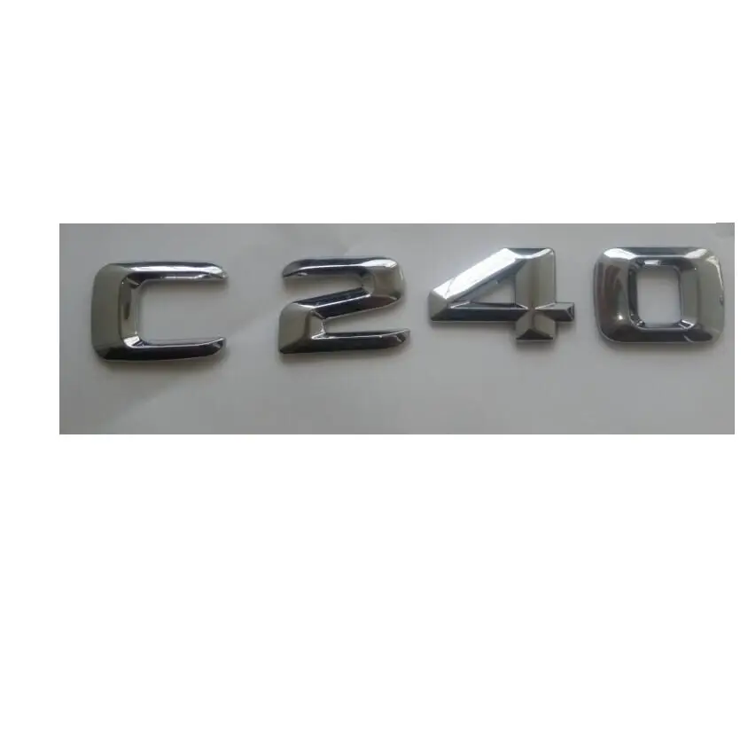 Хром багажник 3D шрифты C 240 эмблемы значки для Mercedes C240 | Автомобили и мотоциклы
