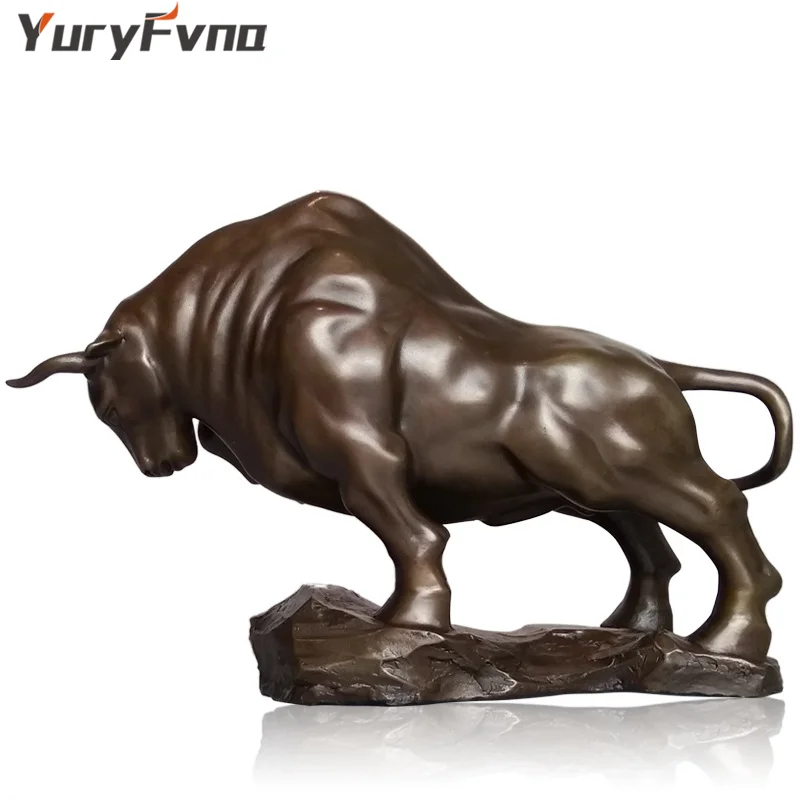 YuryFvna, латунная фигурка быка, настенная, уличная, статуя, фондовый рынок, Лаки, фэншуй, Скульптура Быка, искусство, украшение дома, офиса, подарок