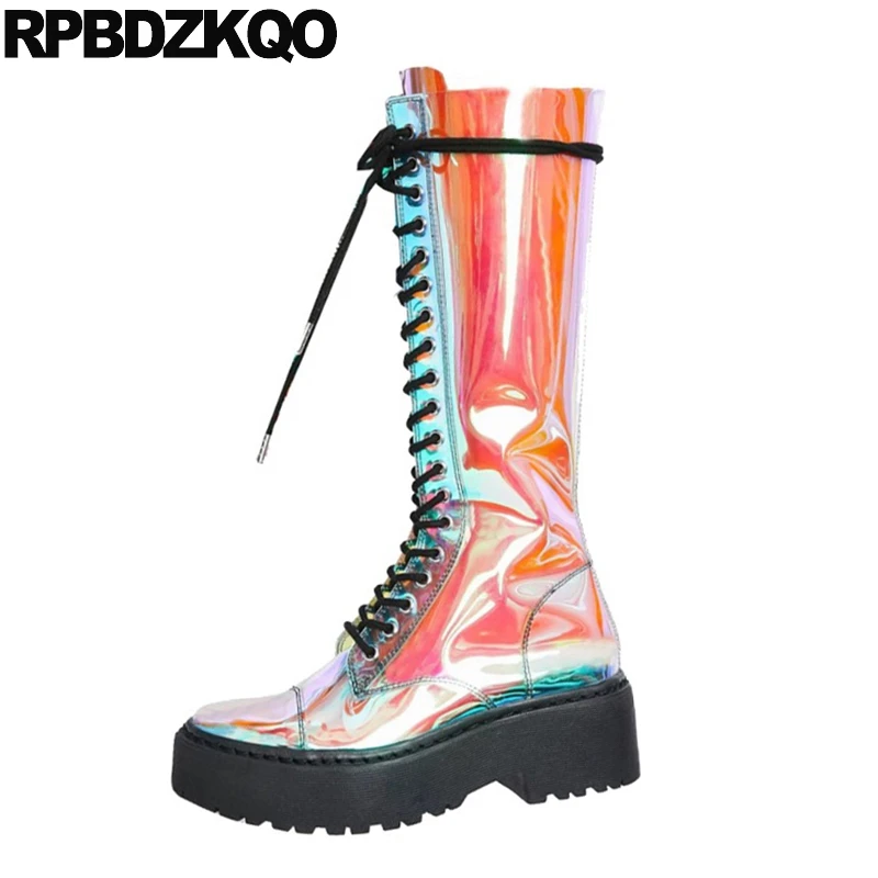 holographic rain boots