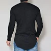 10 Colors Plus Size S-4XL 5XL Summer&Autumn Fashion Casual Slim Elastic Soft Solid Long Sleeve Men T Shirts Male Fit Tops Tee ► Photo 3/6