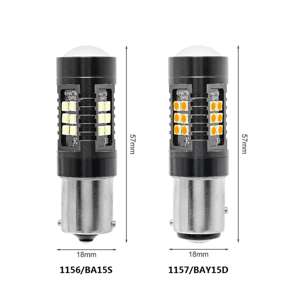 ANBLUB светодиодный автомобильный лампочка 1156 BA15S 1157 BAY15D 3030 21SMD CANBUS обратная световая сигнальная лампа 12 В 24 в авто противотуманная фара DRL свет