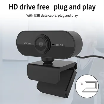 Cámara Web de 1080P para ordenador, Full HD Webcam con micrófono, cámaras giratorias para transmisión en vivo, videollamadas, trabajo de Conferencia 3