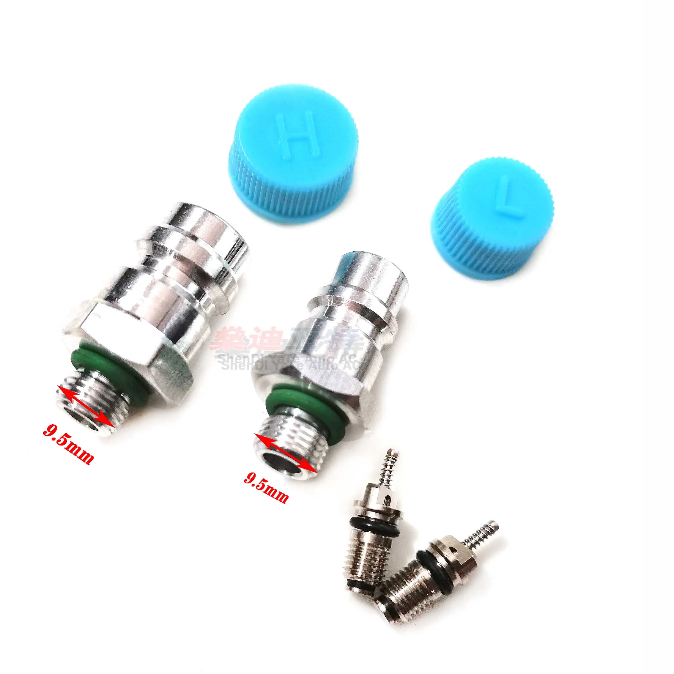 Universal R134a Automotive Air Conditioning Refrigerant Valve Pipe Fluoride Nozzle Valve Core Cover Cap