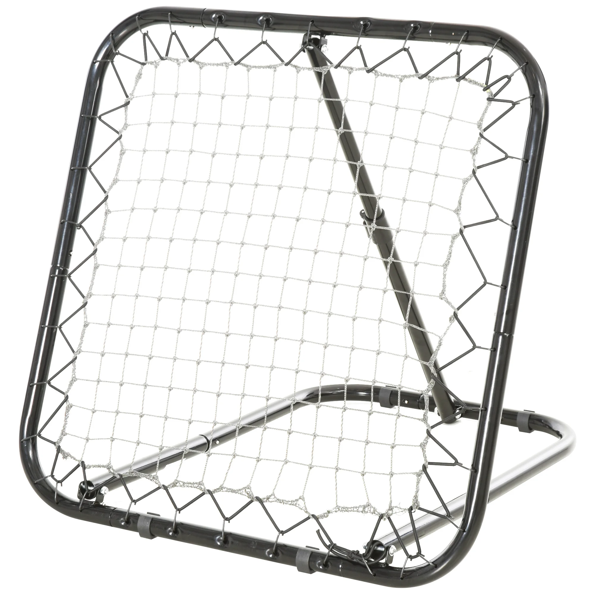 Rebounder Per Calcio HOMCOM: Rete Su Entrambi I Lati, Angolo Regolabile 5 Livelli, Dimensioni 100x95x90 Cm, In Acciaio E PE, Pieghevole, Per Allenamento Precisione E Tiro