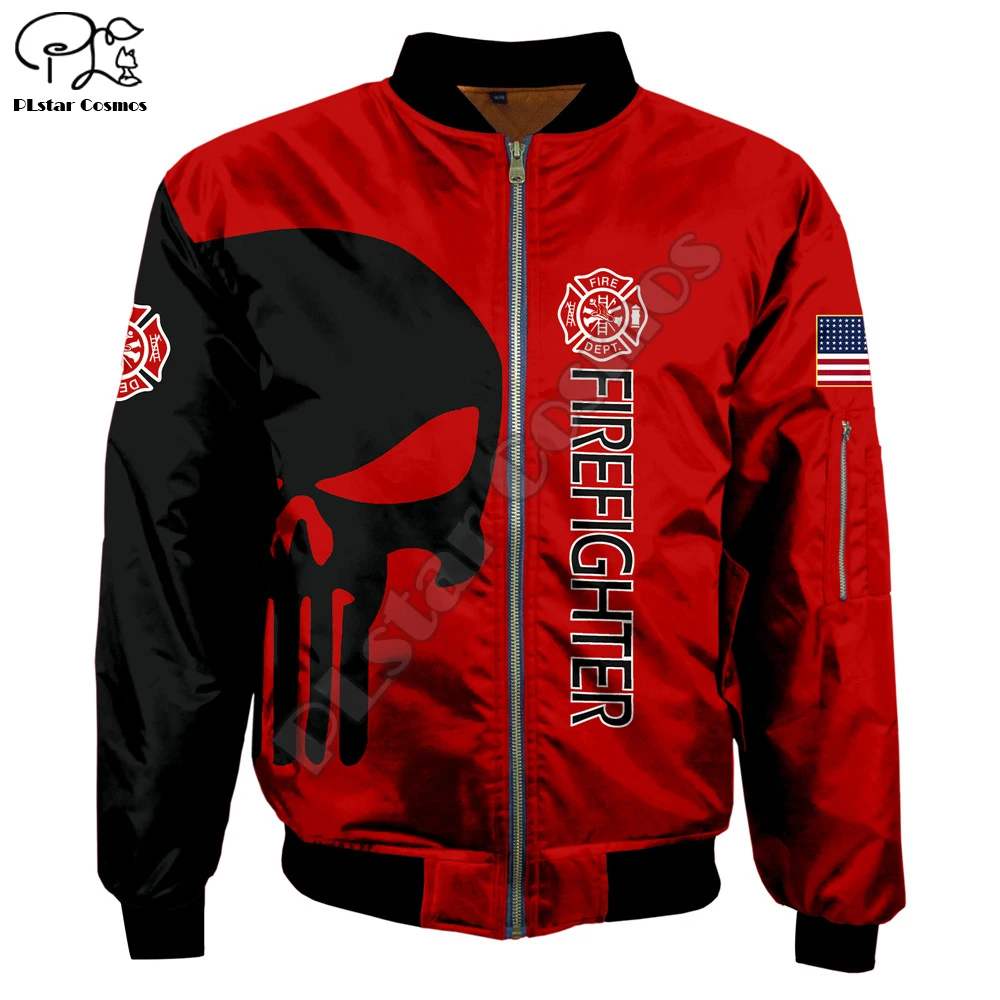 Для мужчин США пожарный 3D теплой одежды с изображением персонажей из