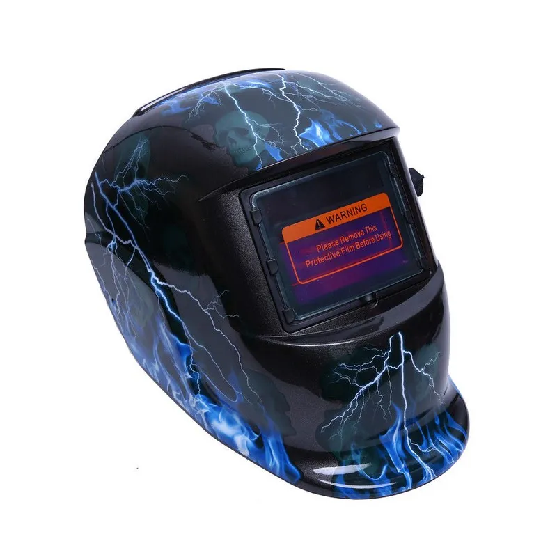 

Blue lightning Welding Helmet Auto Darkening Solar Soldering Helmets ARC TIG MIG Welding Protective Grinding Masks