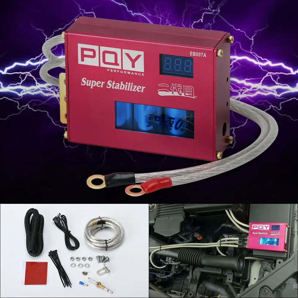 Universal Power Engine Chip Turbo Voltage Boost Regulator ECU Ignition Booster Volt Stabilizer