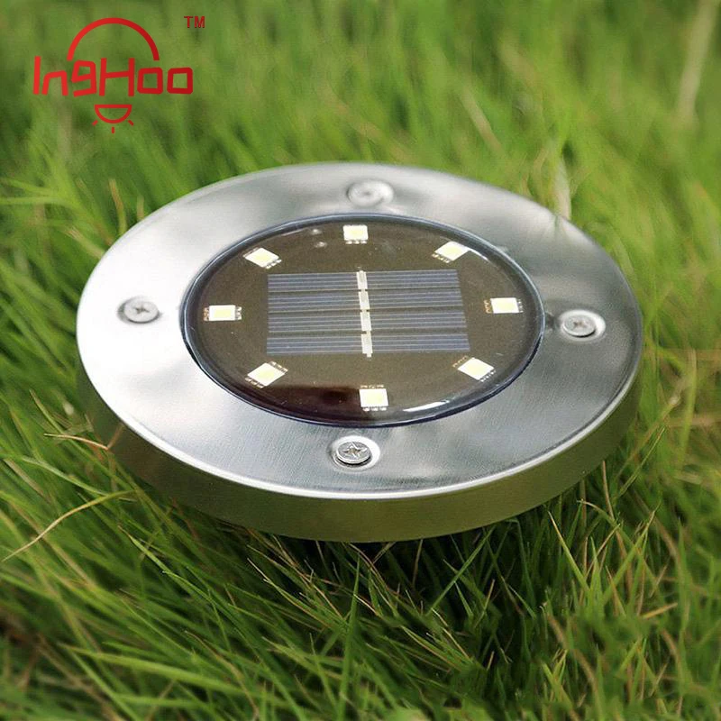 

Inghoo buried light 8 LED solar lantern outdoor in-ground lamp waterproof for for lawnpathwayyarddriveway