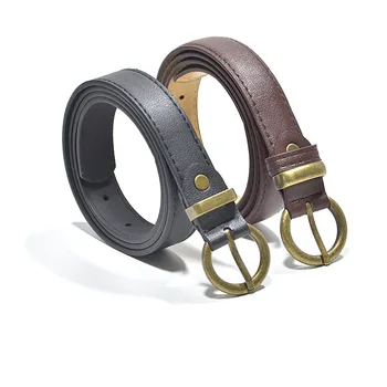 

New Hot Selling Classic Waistband Vintage Pin Buckle Faux Leather Belt for Both Men and Women