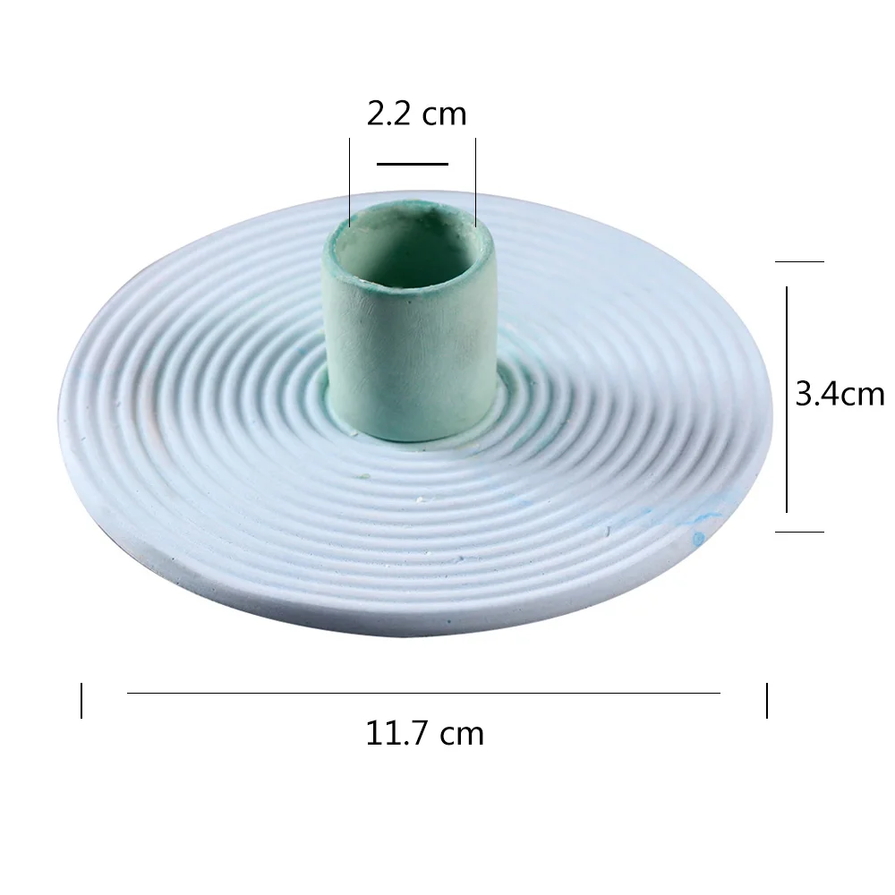 Nicole Concrete Candle Holder Mold Round Cement Candlestick Mould Home furnishing Handmade Making Tool