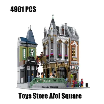 

New MOC Hospital Boutique Cake Shop CafeToys Store Afol Square Difficult Street View Building Blocks Xmas Gifts for Children