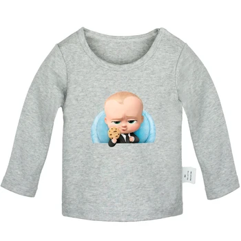 

Beautiful Romantic Eiffel Tower The Boss Baby Design Newborn Baby T-shirts Toddler Graphic Solid color Long sleeve Tee Tops