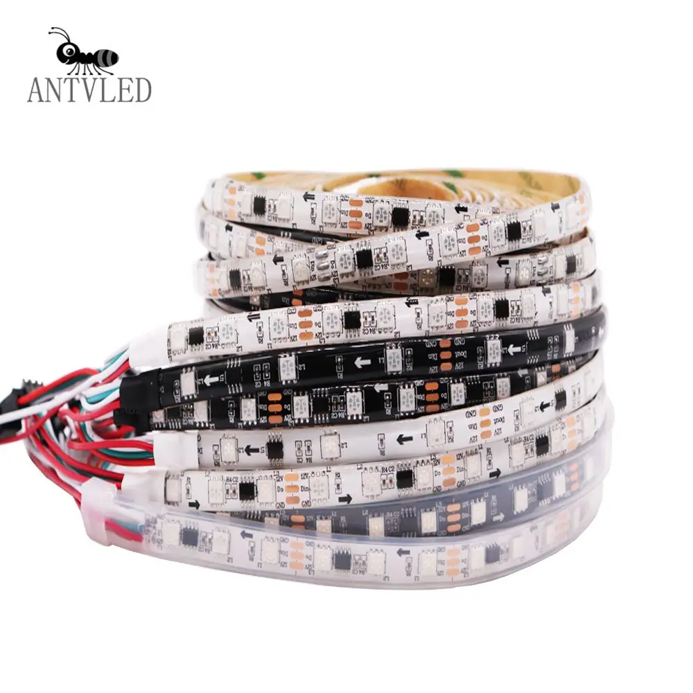 

1-5M DC12V WS2811 5050 RGB Addressable Led Pixel Strip Light Full Colors Led Strip Ribbon Flexible Digital Led Tape