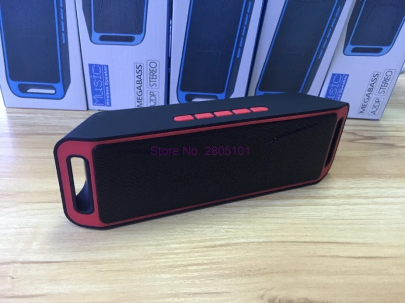 От DHL 100 шт. SC208 портативный беспроводной динамик Bluetooth стерео сабвуфер бумбокс