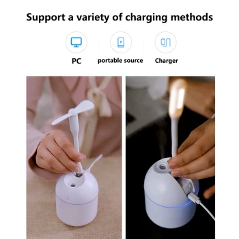 

200ml Portable Air HumidifierUltrasonic Aroma Essential Oil Diffuser USB Cool Mist Maker Purifier Aromatherapy for Car Home